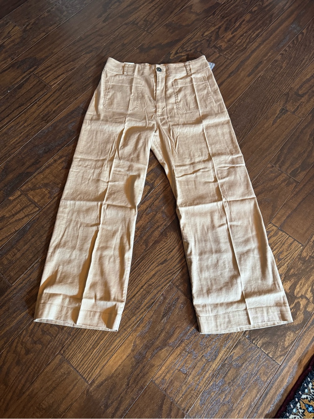 Anthropologie Tan Wide-Leg Casual Pants